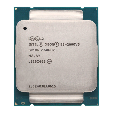 Intel Xeon E5 2690 V3  E5 2690V3 E5-2690V3 Processor  2.6Ghz 12 Core 30MB Socket LGA 2011-3 CPU Suitable X99 motherboard ► Photo 1/3