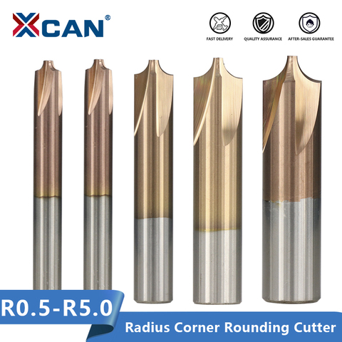XCAN 1pc TiCN Coated Carbide End Mill R0.5-R5.0 Corner Rounding Milling Cutter CNC Machine Router Bit ► Photo 1/6