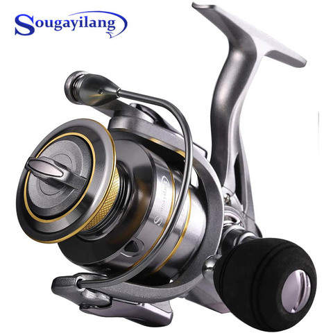 Sougayilang 13+1BB Spinning Reel with Free Spool Fishing Reel 5.5:1 Gear Ratio CNC Aluminum Spool Carp Fishing Reel De Pesca ► Photo 1/6