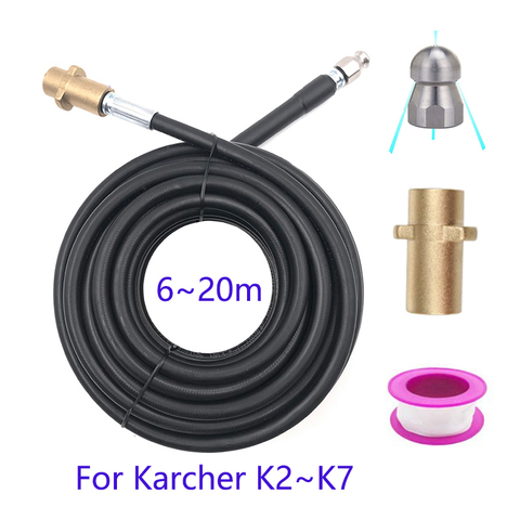 High Pressure Washer 6m 10m 15m 20 meters 160bar Sewer Drain Water Cleaning Hose for Karcher K2 K3 K4 K5 K6 K7 ► Photo 1/6