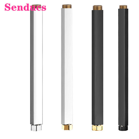 Square Shower Extension Tube Quality Stainless Steel Bathroom Shower Slide Bars G3/4 Shower Arm for Bathroom Shower System ► Photo 1/6