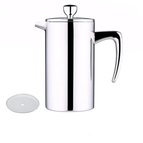ROKENE Stainless Steel French Press Coffee Percolators Coffee Maker Double Walled Construction Coffee Press 3 Pieces Gifts ► Photo 1/6