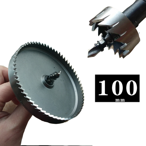 Hige qualuty 1pc  HSS Drill Bit Hole Saw Metalworking Cutter Stainless Steel Alloy Metal Drilling Tip 15-100mm Drill Bit ► Photo 1/6