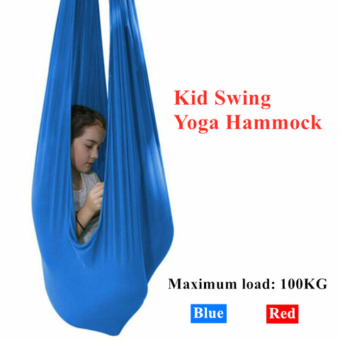 Kid Sensory Swing Indoor Yoga Hammock Steady Hanging Seat Chair House Cuddle Therapy Swing for Autism ADHD Aspergers ► Photo 1/6