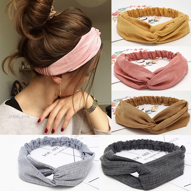 Women Girls Twisted Knotted Headband Flexible Band Hairband Hair Accessories