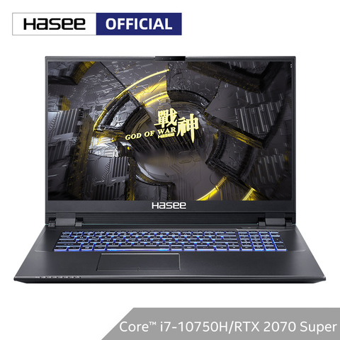 Hasee G10-CU7PF Laptop for Gaming(Intel core I7-10750H+RTX2070 super/16GB RAM/512G SSD+1T HDD/17.3''144hz IPS) Notebook computer ► Photo 1/4