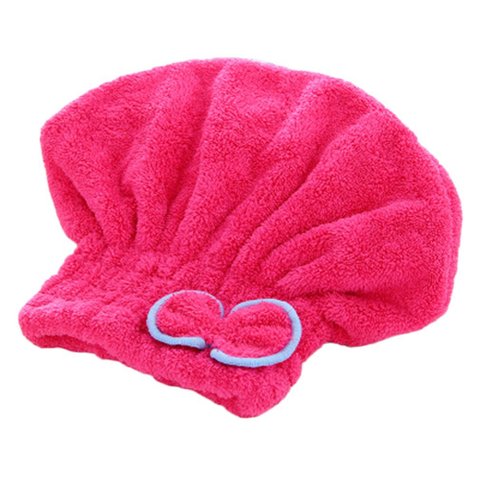 Quick-drying Hair Drying Hat Head Wrap Cap Bathing Super Absorbent Soft Velvet Shower Cap For Adults Woman Bathroom Supplies ► Photo 1/6