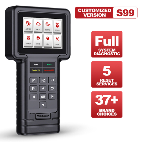 Thinkcar Thinkscan S99 DIY Anyone Car OBD2 Full System Code Reader Scanner Oil/Brake/SAS/ETS/DPF Reset Diagnostic Tool ► Photo 1/6