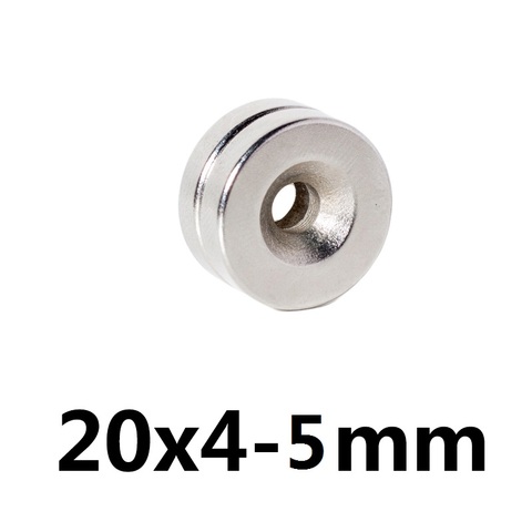5/10/20PCS 20x4-5 mm Powerful Magnets 20*4 mm Hole 5mm Small Permanent Round Countersunk Neodymium Magnetic Magnet 20x4-5mm 20*4 ► Photo 1/4