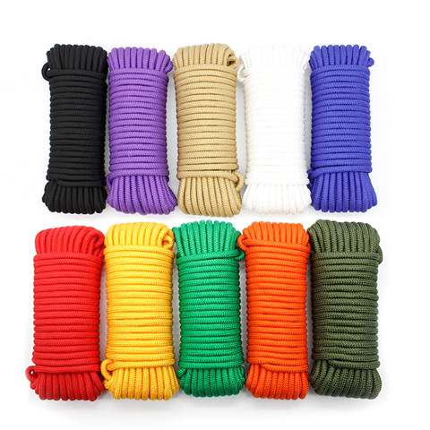 10M 2/4mm Braided Nylon Rope Tent Climbing Boat Yacht Sailing Line Pulley Clothes Line DIY Craft Decoration Rope 10Color ► Photo 1/6