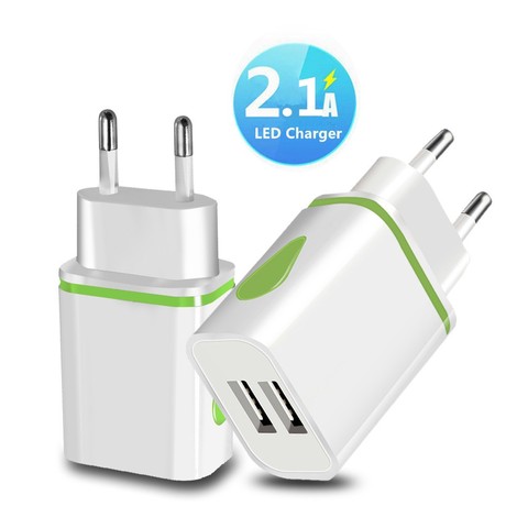 Dual USB Phone Charger LED USB Charger for iPhone 11 X 8 7 Wall Charger for Samsung S9 Xiaomi mi 8 Huawei Mobile Phone Adapter ► Photo 1/6