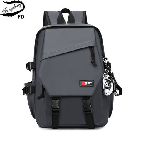 Fengdong teenage school backpack for boy cool large book bag waterproof lightweight school bags for teen boys college Schoolbag ► Photo 1/6