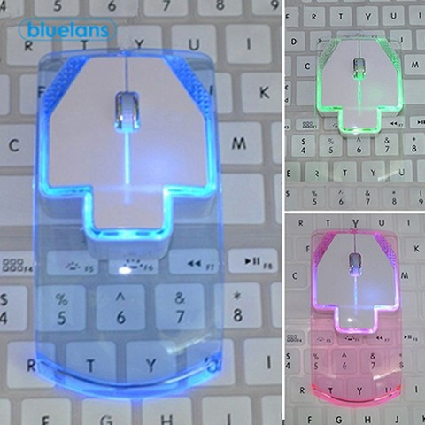 Creative Ultra-thin Transparent 2.4GHz Wireless Optical Luminous Mouse for PC Laptop ► Photo 1/6