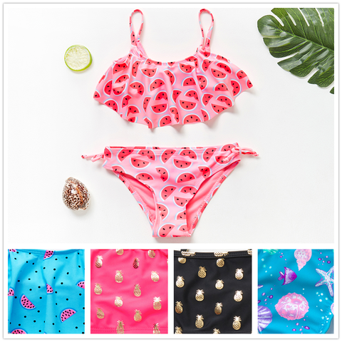 2-9Years Two Piece Girls Swimsuit 2022 Infantil Tankini For Girls Pineapple Children's Swimwear Girls Bathing Suit Infantil 1075 ► Photo 1/6