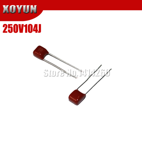 50PCS 250V104J 100NF 0.1UF 250V 104J Pitch 10mm CBB Polypropylene Film Capacitor ► Photo 1/1