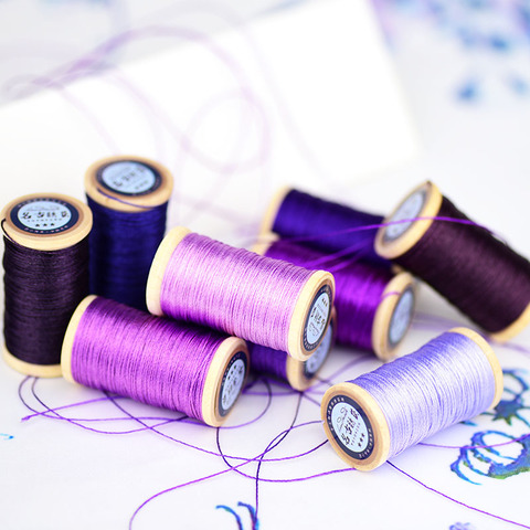 Roll Of 0.3mm polyamide fibre line  Hand-woven embroidery thread Tassels Line 50M High strength 3 Strands Thread purple ► Photo 1/6