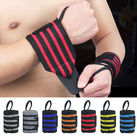 Loogdeel 1PCS Weightlifting Wristband Wrist Wraps Bandages Brace Powerlifting Gym Fitness Straps Support Sports Equipment ► Photo 1/6