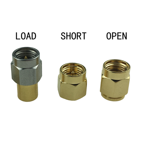 3 pieces Gold plated SMA LOAD OPEN SHORT 50 OHM RF Termination NanoVNA Calibration Kit DC-6GHz ► Photo 1/1