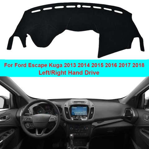 2 Layers Car Auto Inner Dashboard Cover Dash Mat Carpet Cushion Cape For Ford Escape Kuga 2013 2014 2015 2016 2017 2022 LHD RHD ► Photo 1/6
