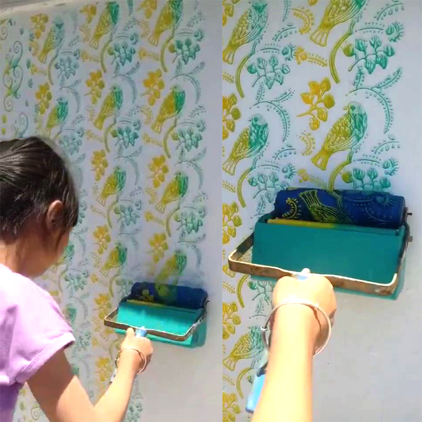 5'' Rubber Embossed Flower Pattern DIY Paint Roller Sleeve Decorative Texture  Roller for Wall Painting Machine - Price history & Review, AliExpress  Seller - Decors Store