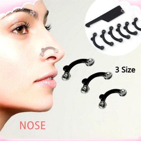 6Pcs/Set Beauty Nose Up Lifting Bridge Shaper Massage Tool No Pain Nose Shaping Clip Clipper Women Girl Massager 3 Size ► Photo 1/6