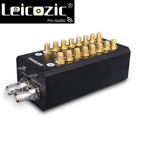 Leicozic 8 Channels Signal Amplifier Antenna Distribution System Audio RF Distributor For Recording Interview Wireless Microfone ► Photo 1/4
