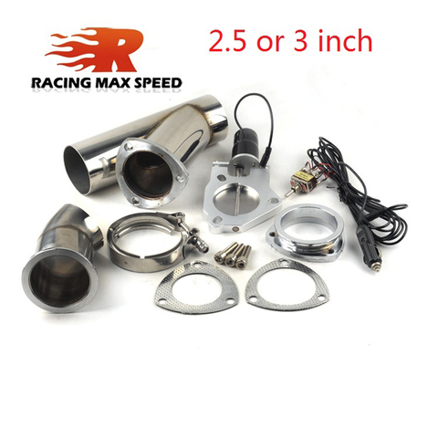 2.5, 3 Inch Electric Exhaust Muffler Valve Cutout System Dump exhaust cutout bypass valve with switch control ► Photo 1/6