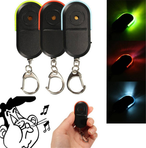 Whistle Key Anti-lost Device Finder Light Wireless Keychain Car Keyrings Electronic Anti-theft Ellipse Plastic Key Search Women ► Photo 1/6