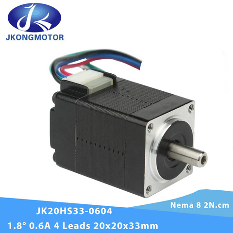 20 Motor Mini Nema 8 33mm 2.0N.cm 4-lead 1.8deg 0.6A  20x20x33mm Stepper Motor for CNC XYZ 3D Printer ► Photo 1/5