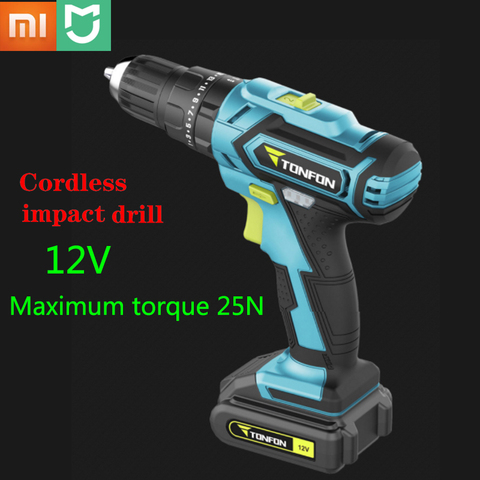 Xiaomi Mijia Tonfon Wireless Electric Cordless Drill Impact Power Driver 12/20V 2000mAh Battery 2-Speed For Profession Work ► Photo 1/1