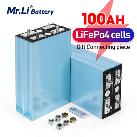 Mr.Li 3.2V 100Ah LiFePO4 battery Lithium iron phosphate cells 12V 24V 48V 100Ah batteries for solar EV RV pack EU US TAX FREE ► Photo 1/6