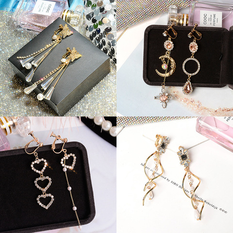 Earings fashion jewelry 2022 new design ear clip style tassel earrings temperament trend gift Korean earrings for women. ► Photo 1/6