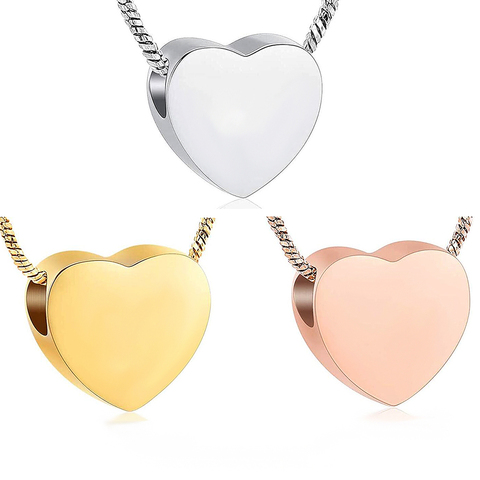 Classic Heart Urn Necklace for Ashes Pendant Stainless Steel Cremation Holder Urn Keepsake Memorial Necklace for Women Girls ► Photo 1/6