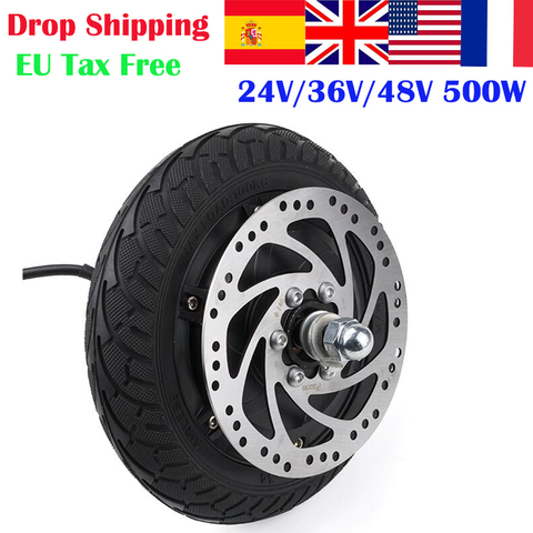 24V 36V 48V 350W 500W Hub Motor Scooter Dis Brake Brushless Motor Electric E-SCOOTER Wheel ► Photo 1/6