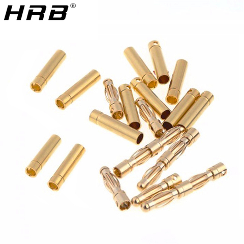 2PCS Amass Banana Plug 2mm 3mm 3.5mm 4mm 5mm 5.5mm 6mm 6.5mm 8mm Female Male Connectors Bullet Gold Plated Copper Head RC Parts ► Photo 1/6