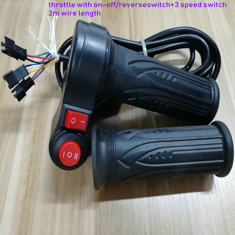 twist throttle with forward/reverse switch&3speed button gas handle electric scooter tricycle bike MTB mobility part accelerator ► Photo 1/6