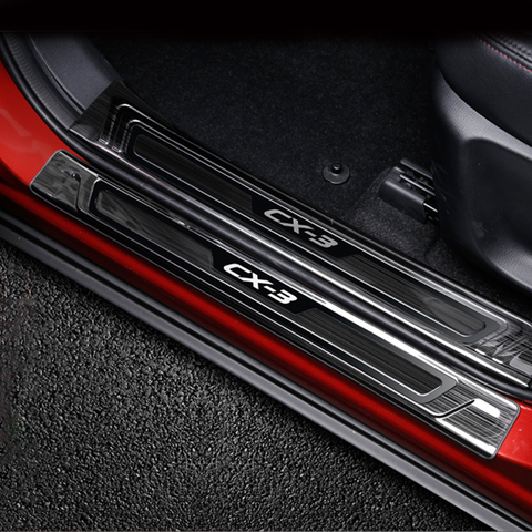 For Mazda CX-3 CX3 2015 2016 2017 2022 Stainless Steel Car Door Sill Scuff Plate Welcome Pedals Protector Trim Accessories ► Photo 1/6