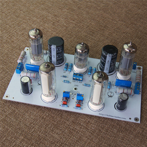 6N2/6N1+6P1 3W*2 HIFI Stereo Vacuum Tube Preamp DIY Kit Pre-amp Amplifier PCB 6E2 Level Indicator Bare Board ► Photo 1/6