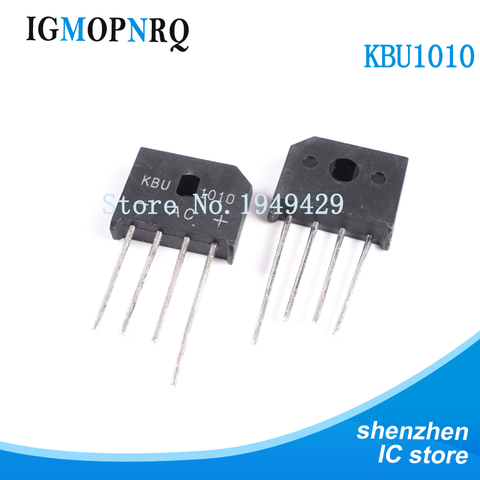5PCS/LOT KBU1010 KBU-1010 10A 1000V ZIP Diode Bridge Rectifier diode New ► Photo 1/2