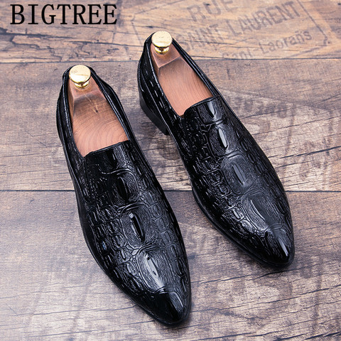 Coiffeur Crocodile Shoes Men Dress Wedding Men Shoes Leather Italian Dress Shoes Men Classic Zapatos De Hombre De Vestir Formal ► Photo 1/6