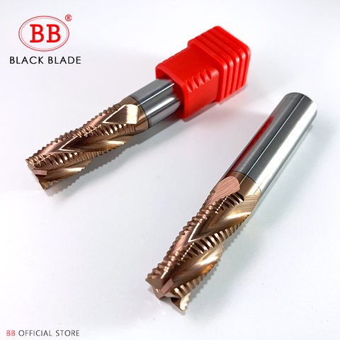 BB Roughing End Mill Solid Carbide 3 Flutes 4 Teeth for Steel Iron Aluminum MDF Fiberglass Acrylic Wood Copper Plastic ► Photo 1/6