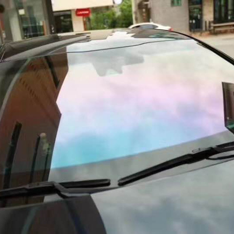 75x150cm SkyBlue Chameleon VLT 60% Car Front Window Tint Solar Film Tinting Sticker Windscreen Protection Explosion proof Foils ► Photo 1/6