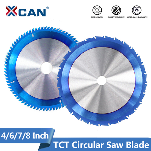 XCAN Circular Saw Blade 1pc 4/6/7/8 Inch Nano Blue Coated Carbide Tipped TCT Saw Blade Wood Cutting Disc ► Photo 1/6