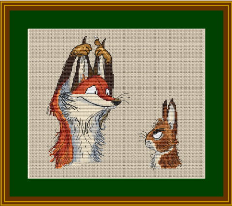MM Mouse avatar Counted Cross Stitch Kit Cross stitch RS cotton with cross stitch no print Fox and rabbit ► Photo 1/6