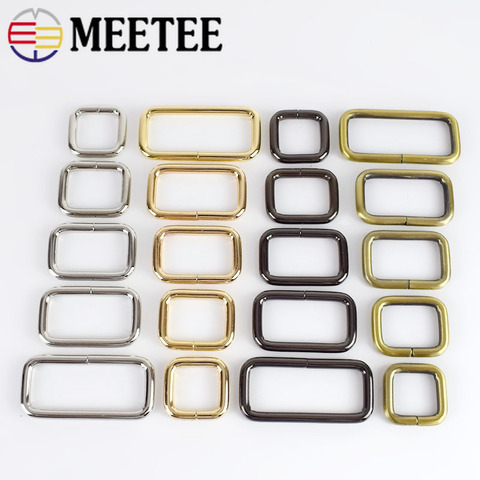 10Pcs Meetee Rectangle Metal Buckles Webbing Belt Ribbon Buckle Clasp Handbag Strap Clips Adjuster DIY Hardware Accessories F4-5 ► Photo 1/6