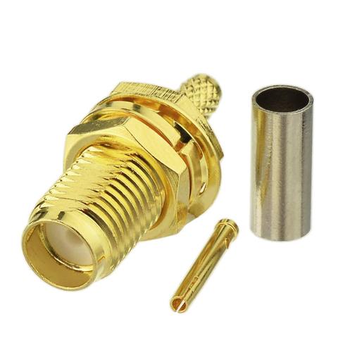 5PCS SMA Female Adapter RF Connector SMA Female Jack Crimping for RG316 RG174 Cable Wire SMA Female Connector Adapter ► Photo 1/6