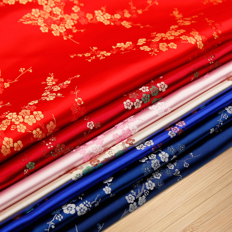 Jacquard brocade flower fabric Brocade silk fabrics material for sewing cheongsam and kimono clothing fabric ► Photo 1/6