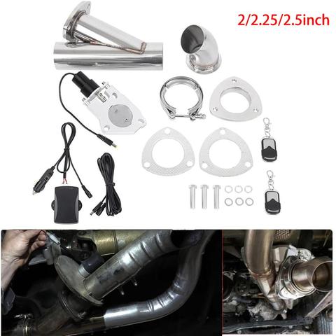 Samger 2/2.25/2.5inch Electric Stainless Exhaust Cutout Cut Out Dump Valve Header Be Cut Pipe Electric Exhaust Muffler Valve Kit ► Photo 1/6