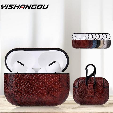 Sexy Snake Skin Bag Case For AirPods Pro Bluetooth Wireless Earphone Leather Case For Air Pods 3 Funda Cover Charging Box Cases ► Photo 1/6