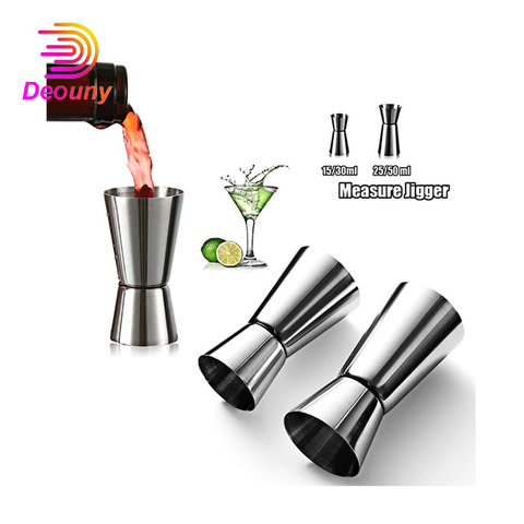 DEOUNY Cocktail Double Jigger Measuring Bartender Stainless Steel Wine Jigger Measure Shot Drink Spirit Cup Kitchen Bar Tools ► Photo 1/6